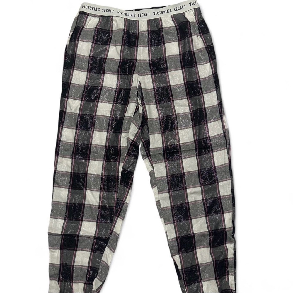 Victoria's Secret Black and Pink Plaid Pants
